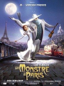 Un monstre à Paris l'affiche du film avec Vanessa Parais et Mathieu Chédid