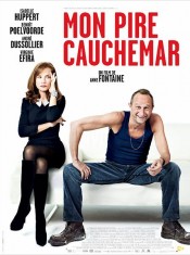 l'affiche de Mon pire cauchemar d'Anne Fontaine avec Isabelle Huppert et Benoît Poelvoorde