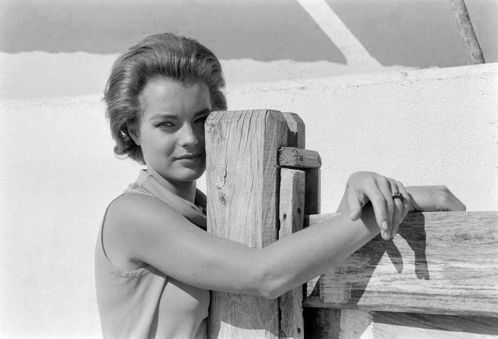 Romy Schneider sur le film Set Of The Movie en 1964