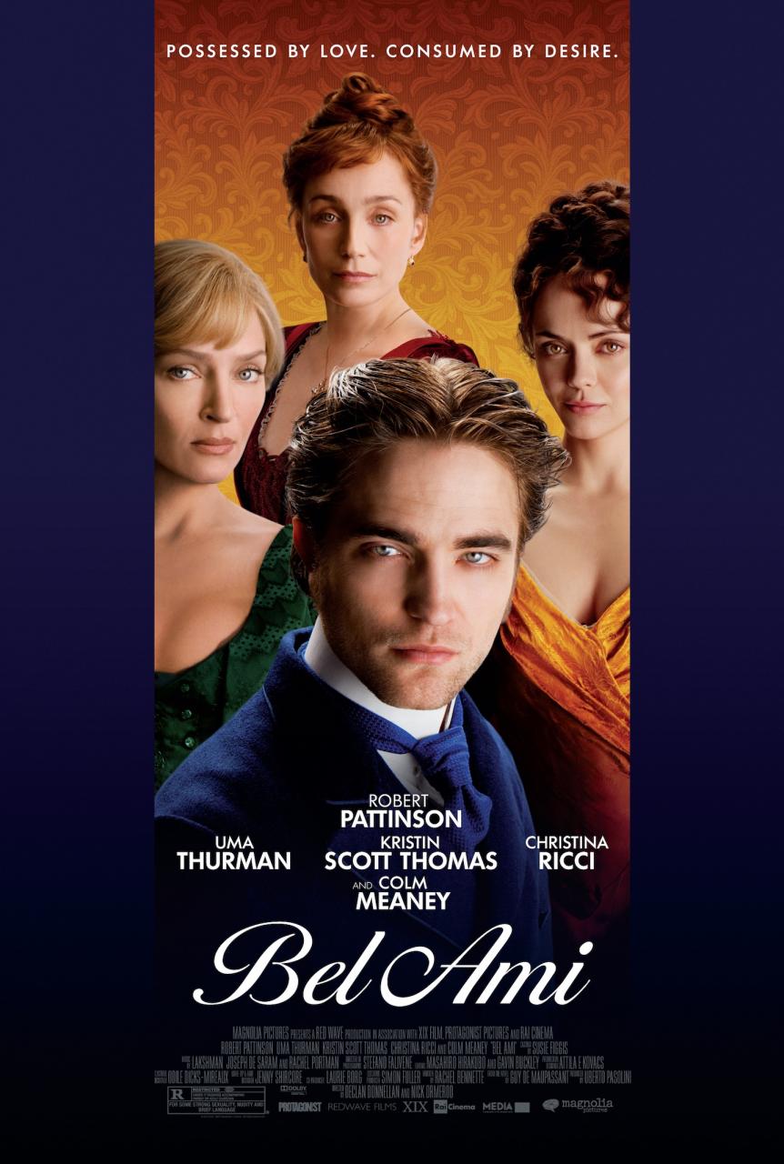 Bel Ami : affiche du film avec Robert Pattinson et Uma Thurman
