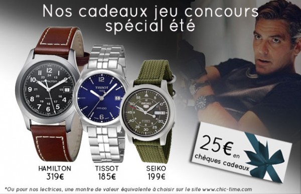 Jeu-concours Montres stars de film - Gagnez une montre Hamilton