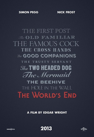 Affiche officielle de The World's End, d'Edgar Wright