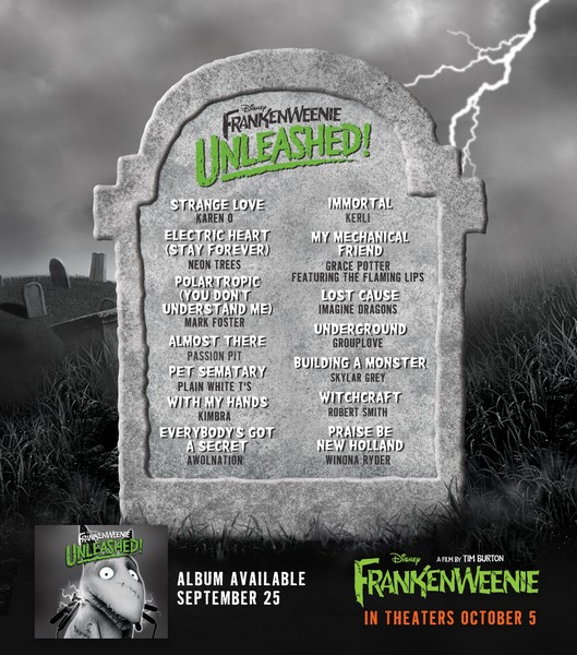 Le soundtrack de Frankenweenie Unleashed