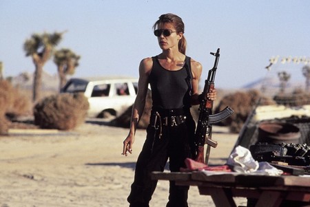 Linda Hamilton est Sarah Connor dans Terminator