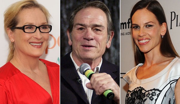 Tommy Lee Jones, Meryl Streep et Hilary Swank réunis