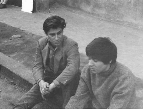 Jean Babilée et Charles Belmont sur le tournage de ' Un Fratricide '