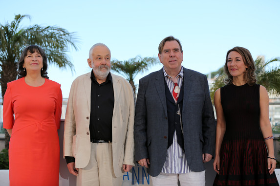Marion Bailey, Mike Leigh, Timothy Spall et Dorothy Atkinson (Mr Turner) © FDC / G. Lassus-Dessus