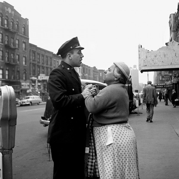 Armenian woman fighting, September, 1956, Lower East Side, NY