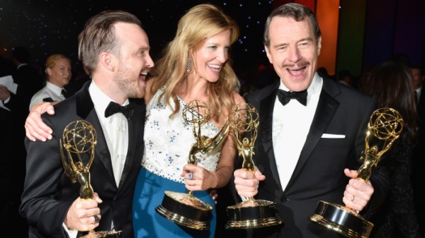 Aaron Paul, Anna Gunn et Bryan Cranston (Frazer Harrison/FilmMagic)