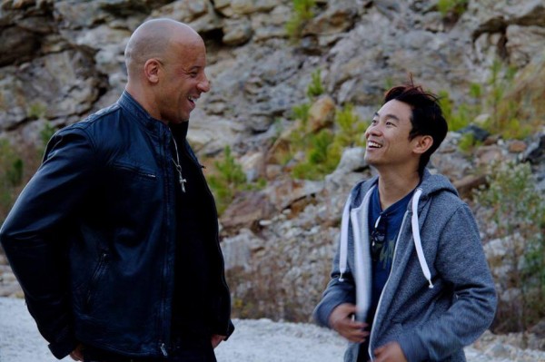 Vin Diesel avec le réalisateur James Wan