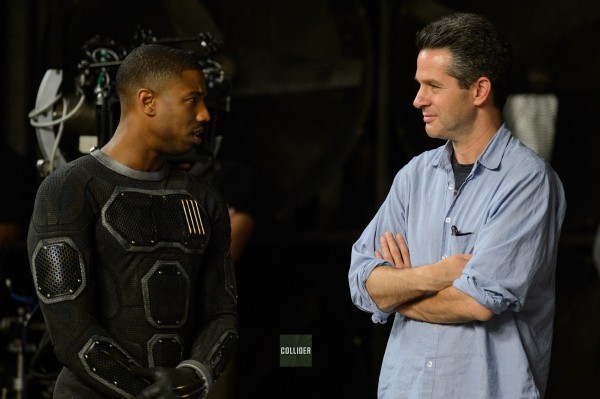 (photos : Ben Rothstein pour la Fox, publiées par le site Collider) Michael B.Jordan et le producteur Simon-Kinberg