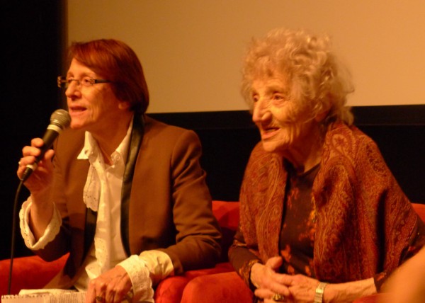 Jackie Buet et Cecilia Mangini  (© Helen Doyle 2014, lors de la visite de la réalisatrice à la Cinémathèque Québécoise en 2014)