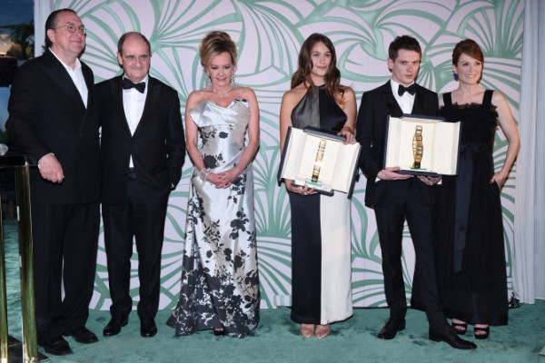 Steve Gaydos (revue Variety), Pierre Lescure, Caroline Scheufele (directrice artistique de Chopard),  Lola Kirke, Jack O’Connell et Julianne Moore