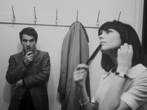 Jean-Pierre Léaud et Chantal Goya dans Masculin, Féminin