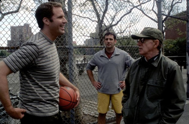 Will Ferrell, Steve Carell et Woody Allen sur le tournage de Melinda et Melinda