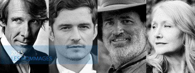 Michael Bay, Orlando Bloom, Terrence Malick et Patricia Clarkson ci-dessus Ian Mc Kellen, Keanu reeves et Orson Welles ci-dessous