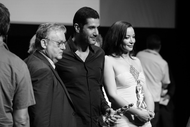 Dominique Besnehard, Nabil Ayouch et Loubna Abidar(© Christophe Brachet)