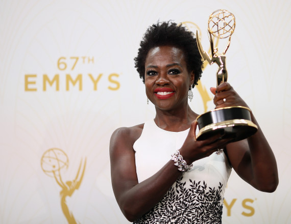 LOS ANGELES, CA - SEPTEMBER 20: Actress Viola Davis, winner of the award for Outstanding Lead Actress in a Drama Series for 'How to Get Away With Murder', poses in the press room at the 67th Annual Primetime Emmy Awards at Microsoft Theater on September 20, 2015 in Los Angeles, California. Mark Davis/Getty Images/AFP