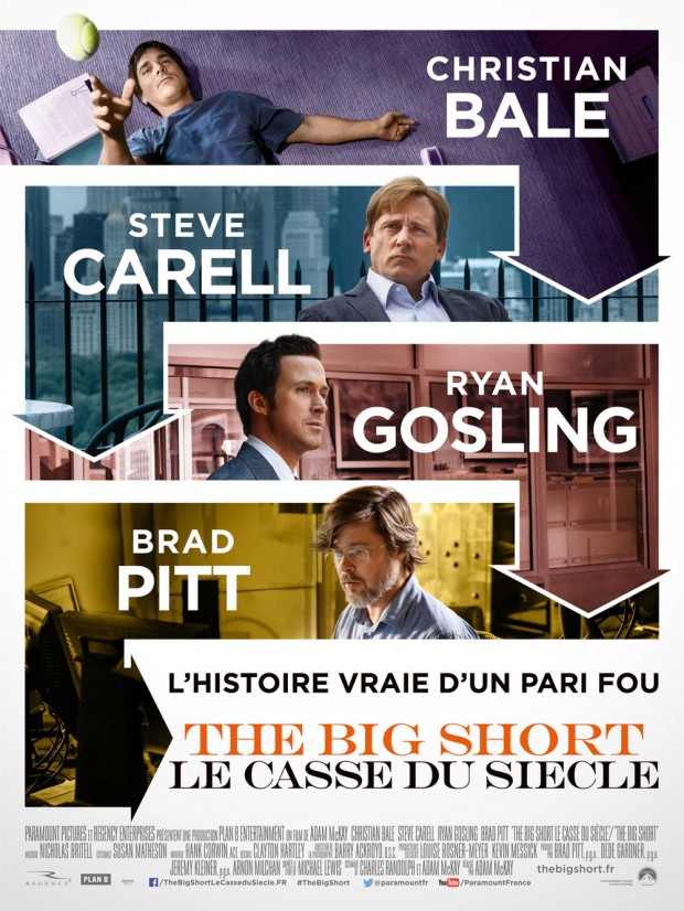 The Big Short Le Casse du siecle affiche du film 2015