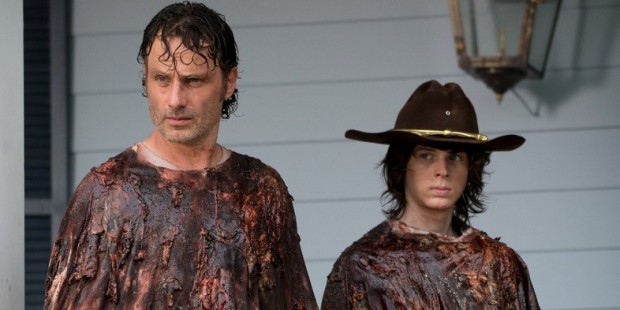 Andrew Lincoln Chandler Riggs The Walking Dead saison 6 épisode 8