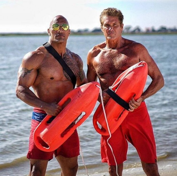 david hasselhoff dwayne johnson alerte a malibu 03