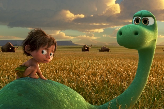 AN UNLIKELY PAIR — In Disney•Pixar’s “The Good Dinosaur” Arlo, an Apatosaurus, encounters a human named Spot. Together, they brave an epic journey through a harsh and mysterious landscape. Directed by Peter Sohn, “The Good Dinosaur” opens in theaters nationwide Nov. 25, 2015. ©2015 Disney•Pixar. All Rights Reserved.