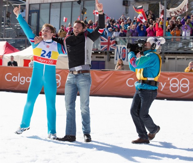 eddie the eagle Hugh Jackman Taron Egerton 3