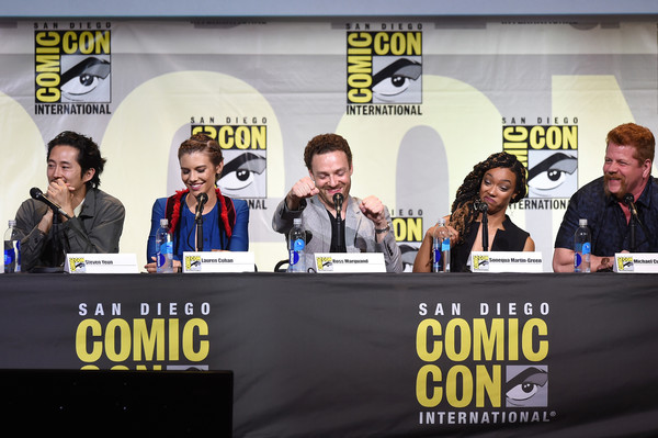 Steven Yeun, Lauren Cohan, Ross Marquand, Sonequa Martin-Green et Michael Cudlitz (photo : Kevin Winter/Getty Images North America)