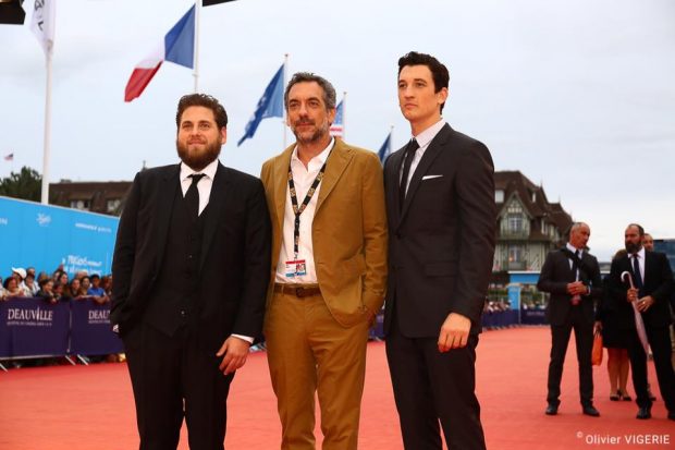 Jonah Hill, Todd Phillips et Miles Teller (photo : Ollivier Vignerie)