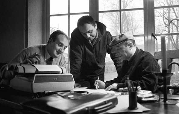 Pierre Tchernia, Marcel Bluwal et Michel Audiard réunis pour Carambolages (photo : Sipa)