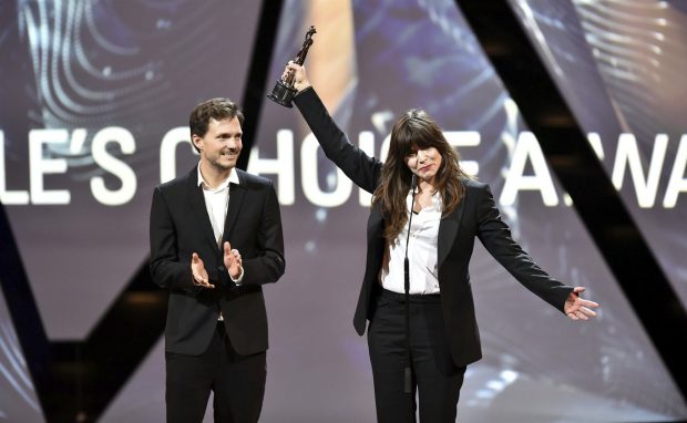 Malgorzata Szumowska avec son directeur photo Michal Englert (Maciej Kulczynski/Pool Photo via AP)