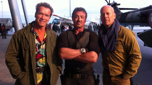 Expendables 2 : des photos du retour de Schwarzenegger