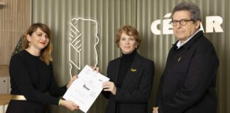 César 2026 : les nominations ! Patrick Sobelman (président de l’Académie des César, à droite) et Ariane Toscan du Plantier (vice-présidente, à gauche) © Lilia Ducrocq – ENS Louis-Lumière pour l’Académie des César 2026